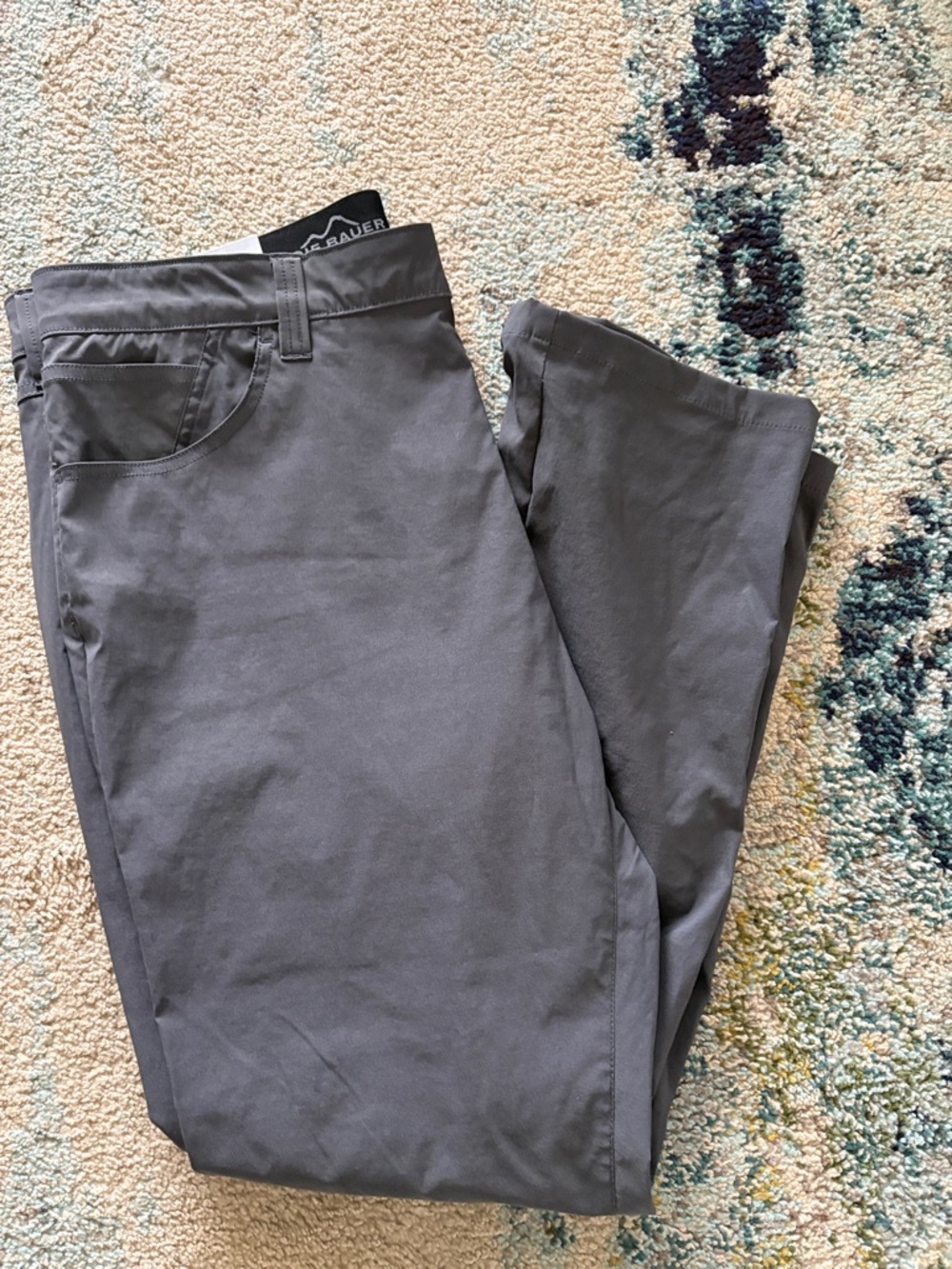 NWT Eddie Bauer Charcoal Grey Adventure Trek Pant Water Resistant Stretch 38 X30